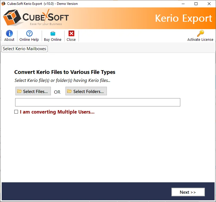 open Kerio Converter Software
