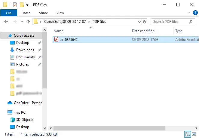 check unlocked PDF files from desitnation folder