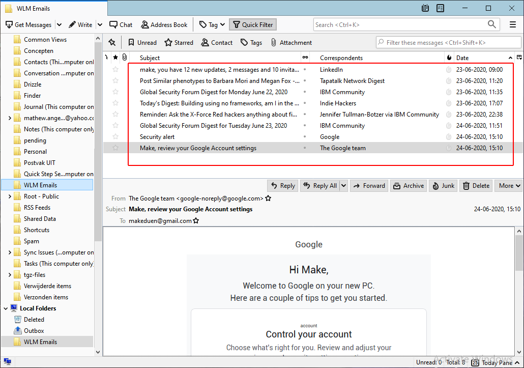Live Mail Folder How to Transfer Windows Live Mail Folders to Thunderbird