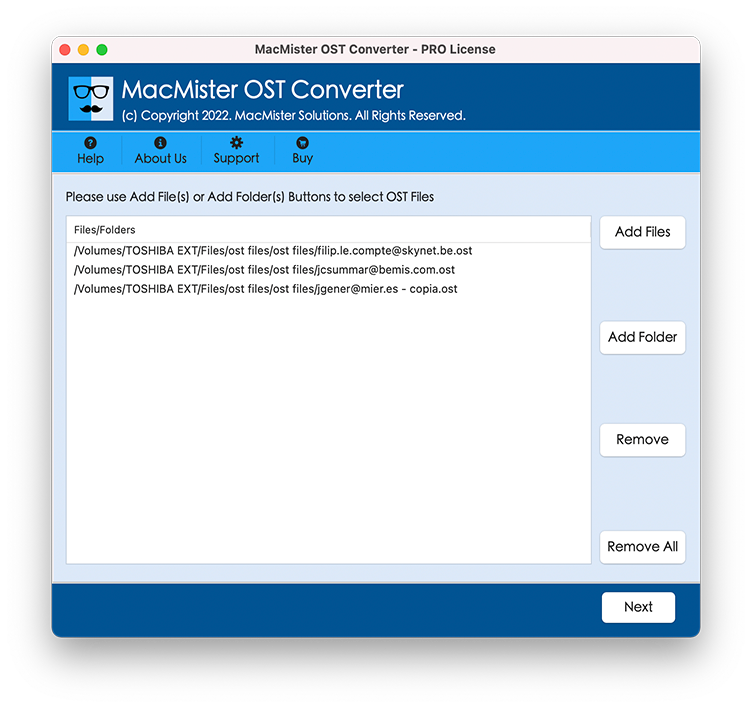 open Mac OST Converter Software