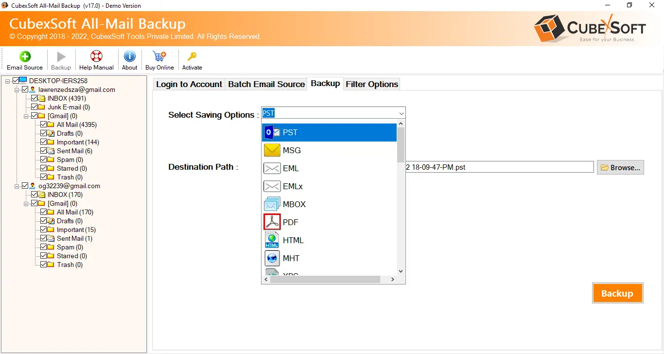 Microsoft Office 365 backup software to export M365 emails