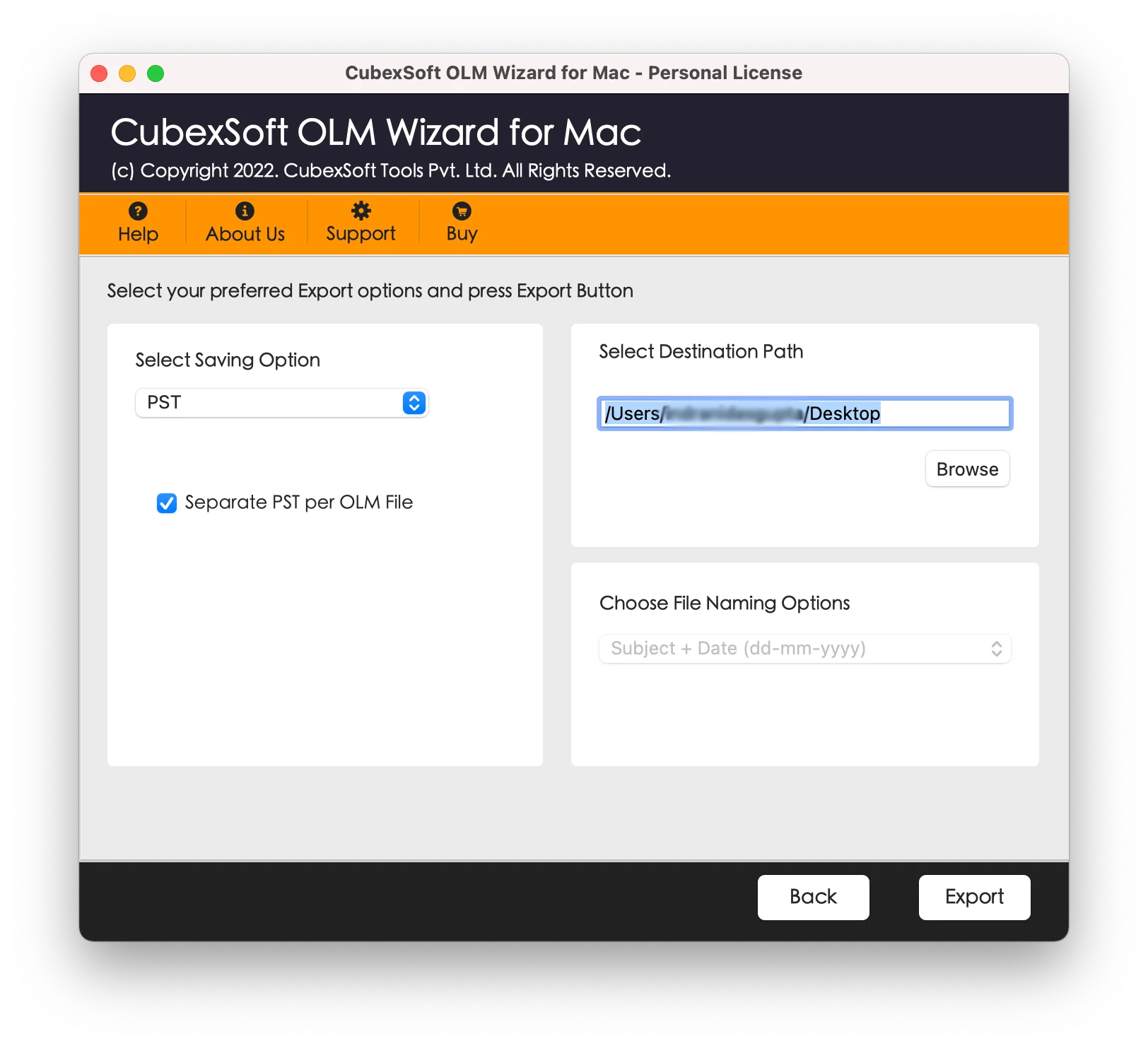 pick output option