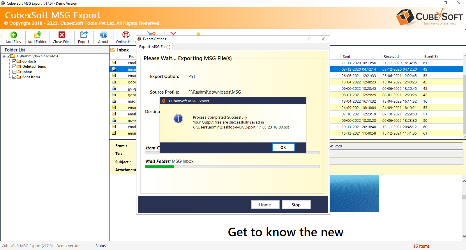 MSG migration done
